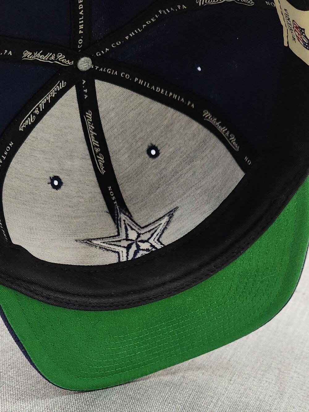 Dallas Cowboys × Mitchell & Ness Adjustable Wool Blend Snapback Hat.  . - Picture 6 of 9